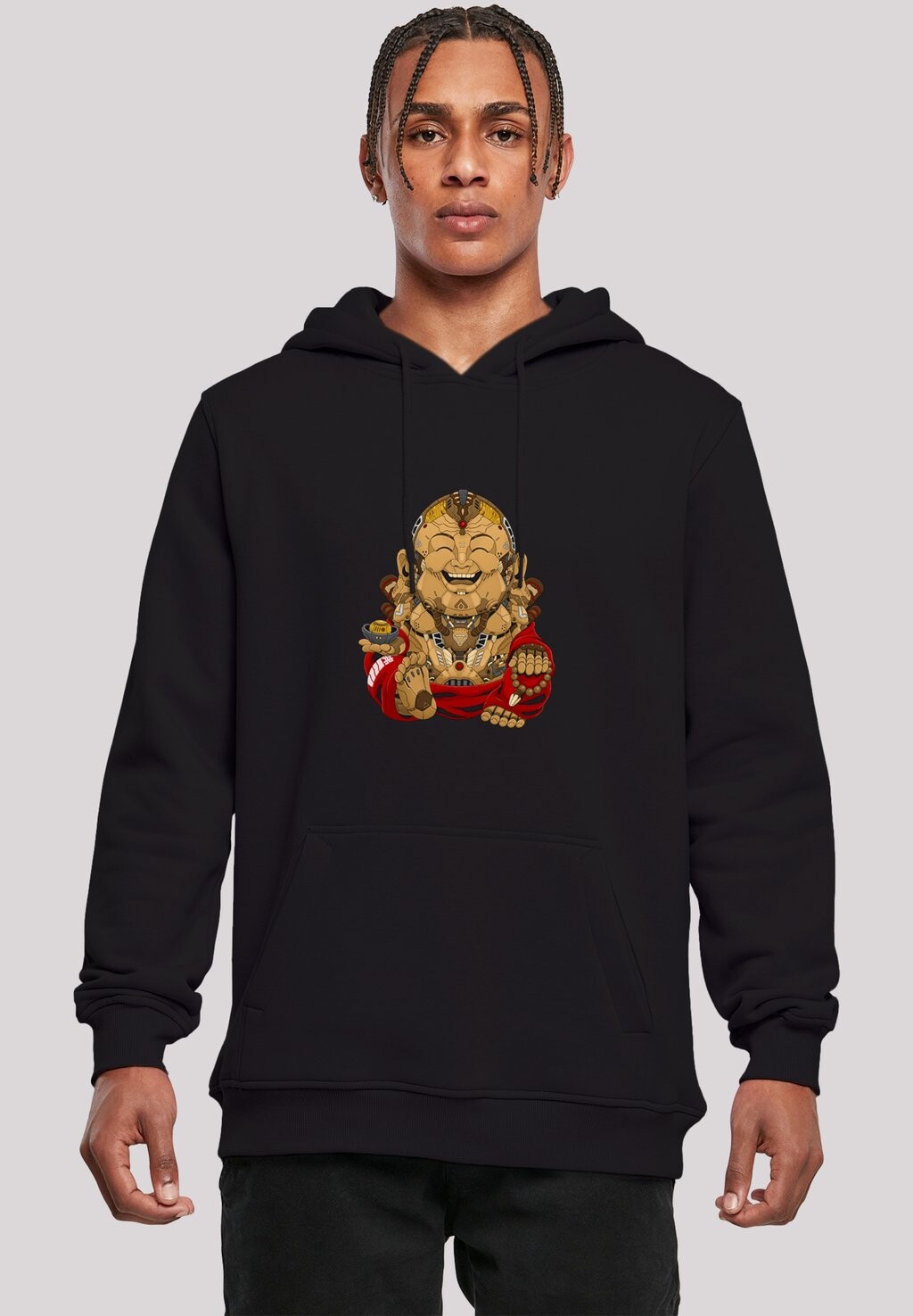 

Толстовка с капюшоном HAPPY CYBER BUDDHA F4NT4STIC, черный