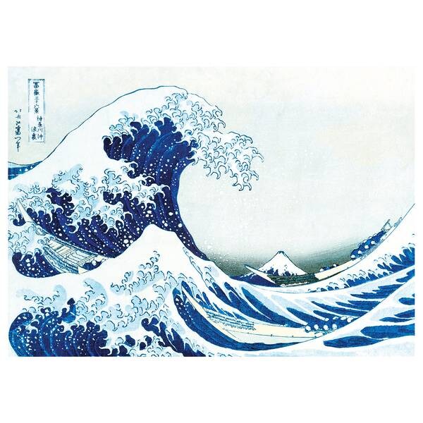 

Картина на холсте A.S. Création The Great Wave, синий/белый