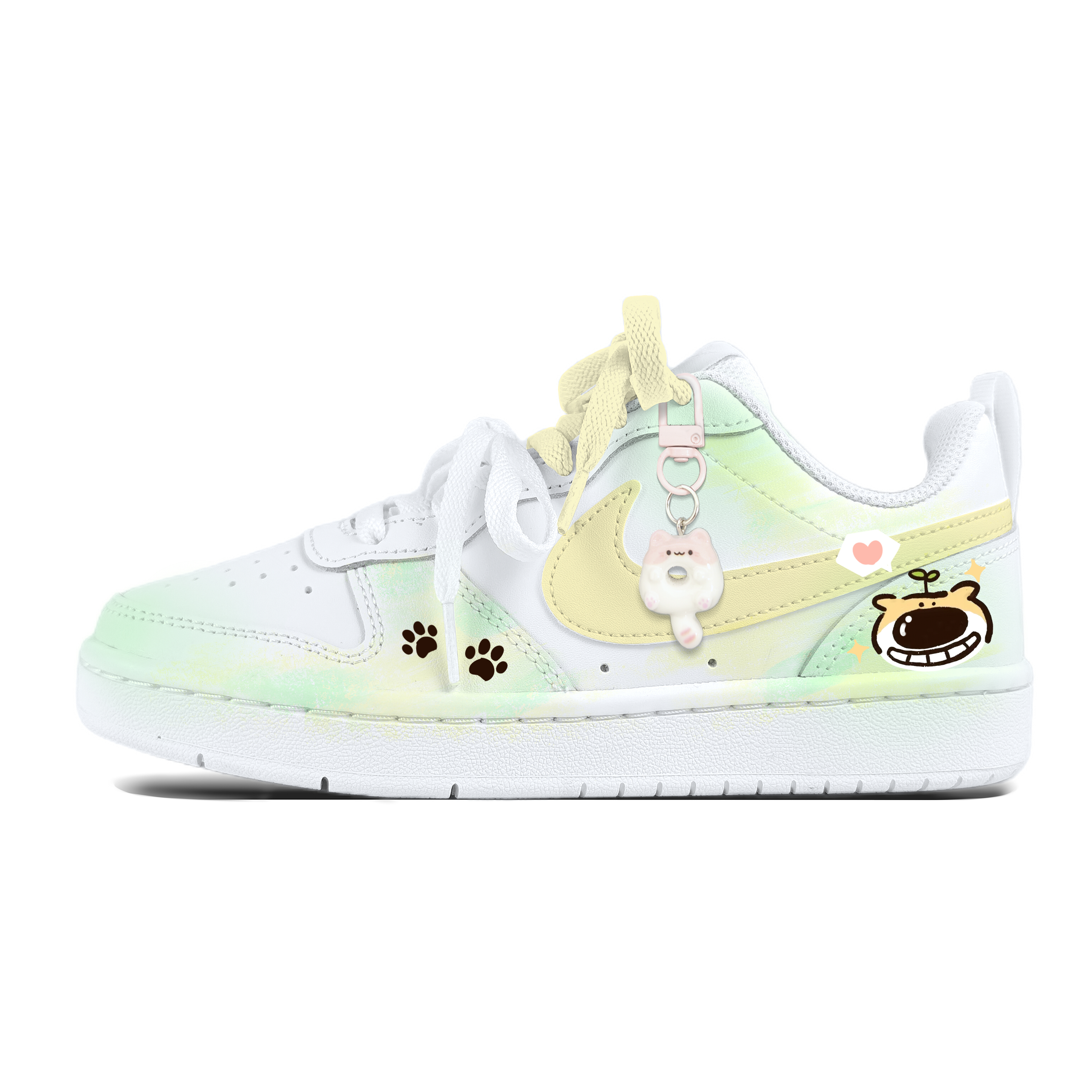 

Детские кроссовки для скейтбординга Court Borough Low 2 с противоскользящим покрытием и износостойкими подошвами для подростков Nike, желтый