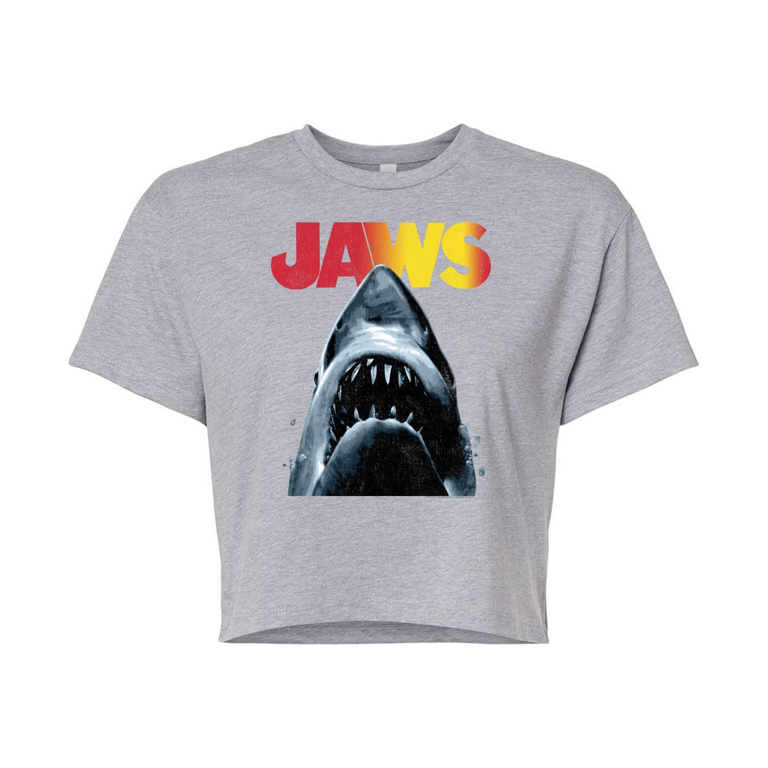 

Укороченная футболка с графическим рисунком Juniors' Jaws Licensed Character, серый