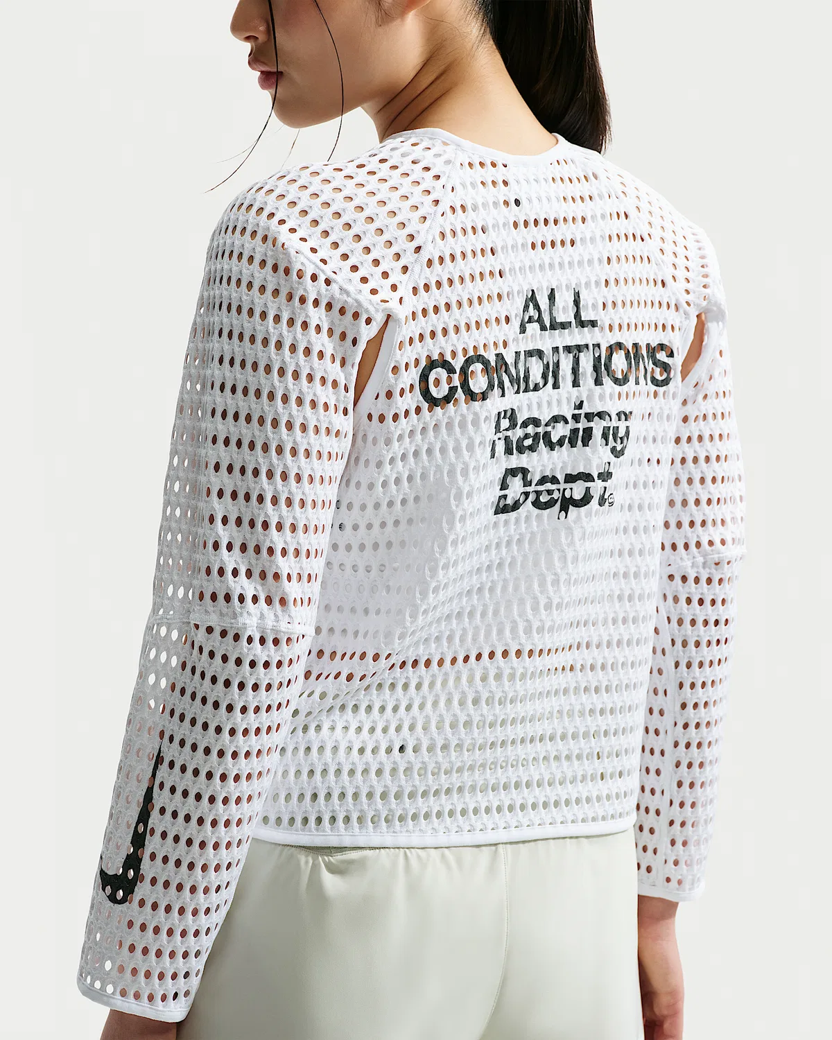 Женская длинная футболка Dri-FIT для трейлраннинга ACG Radical AirFlow NXT, White/Anthracite — фото 2