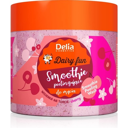 

Молочный смузи-пилинг для тела Fun 350 г - с ароматом сочной вишни, Delia Cosmetics