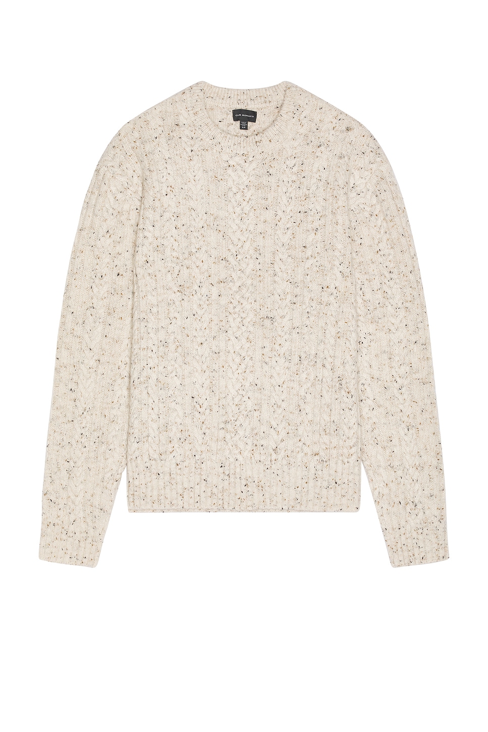 

Свитер с объемной вязкой и стойкой Club Monaco, cream multi