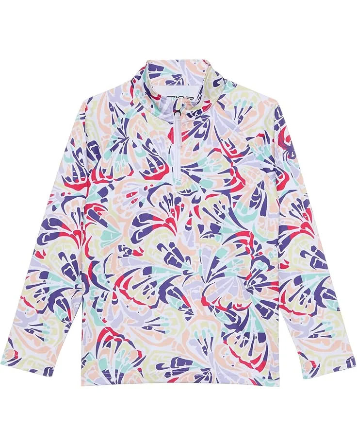 Топ Spyder Kids Reflect 1/2 Zip Top (Toddler/Little Kids), Butterfly Multi