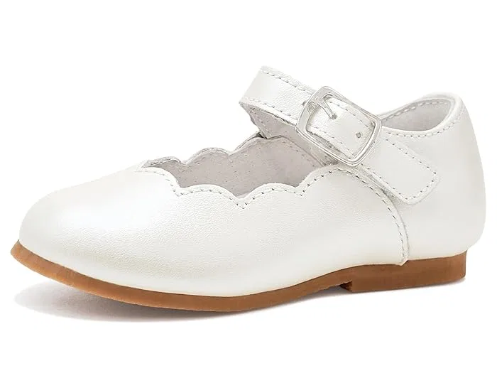 Туфли балетки с декоративной пряжкой Sonia L'Amour Shoes Kids, Pearl White