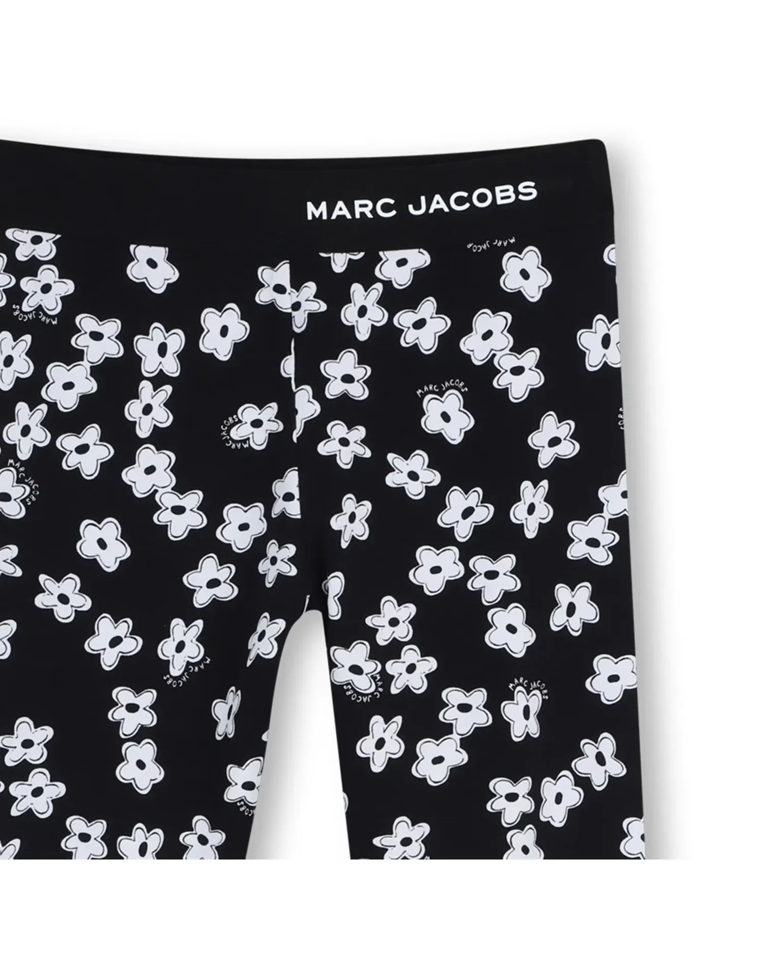 Детские спортивные штаны для девочки с передним рисунком из хлопка Marc Jacobs, черный — фото 4