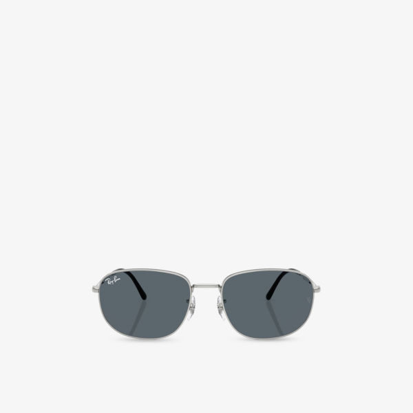 

Солнцезащитные очки Ray-Ban с металлической оправой прямоугольные, серебряный