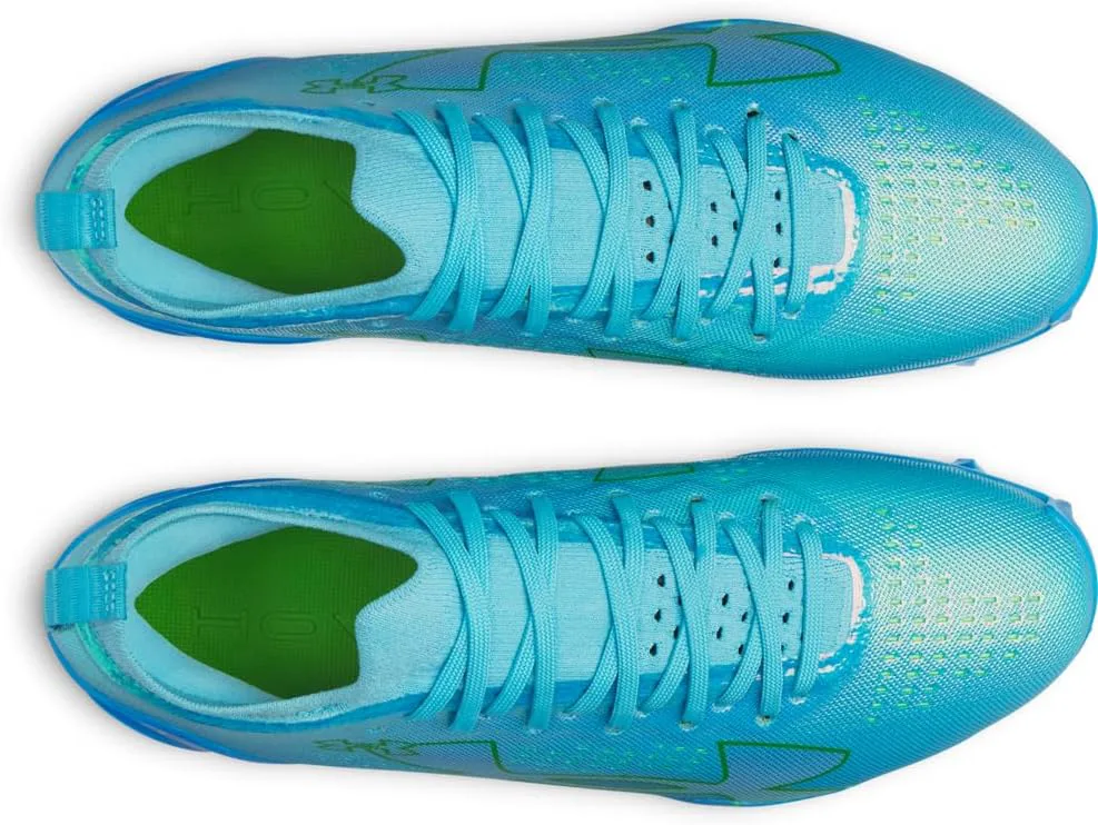 Футбольные бутсы Under Armour Blur Pro для мужчин, синий/зеленый — фото 4