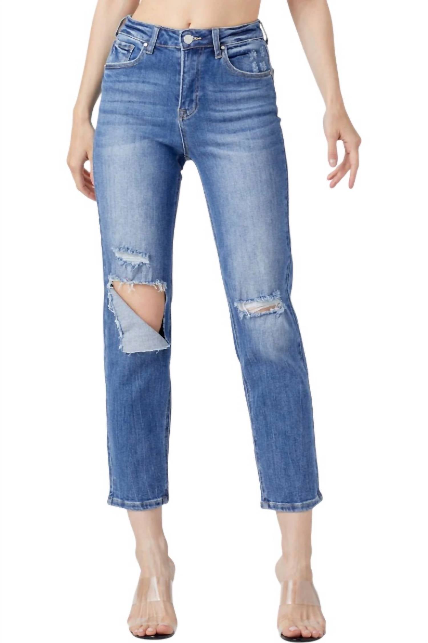 

Свободные джинсы с высокой талией из темного денима RISEN, цвет dark wash denim