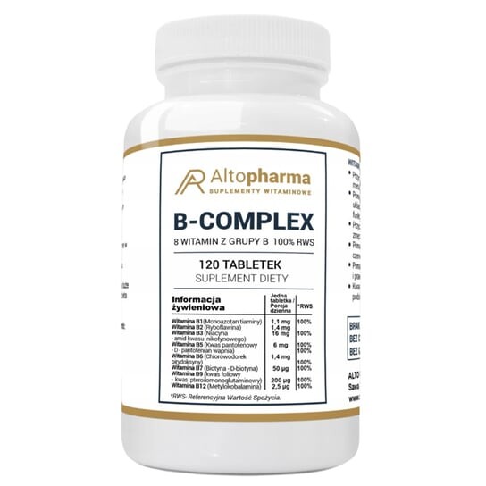 

B-100 Complex, Комплекс 8 витаминов группы В, 120 таб. Alto Pharma