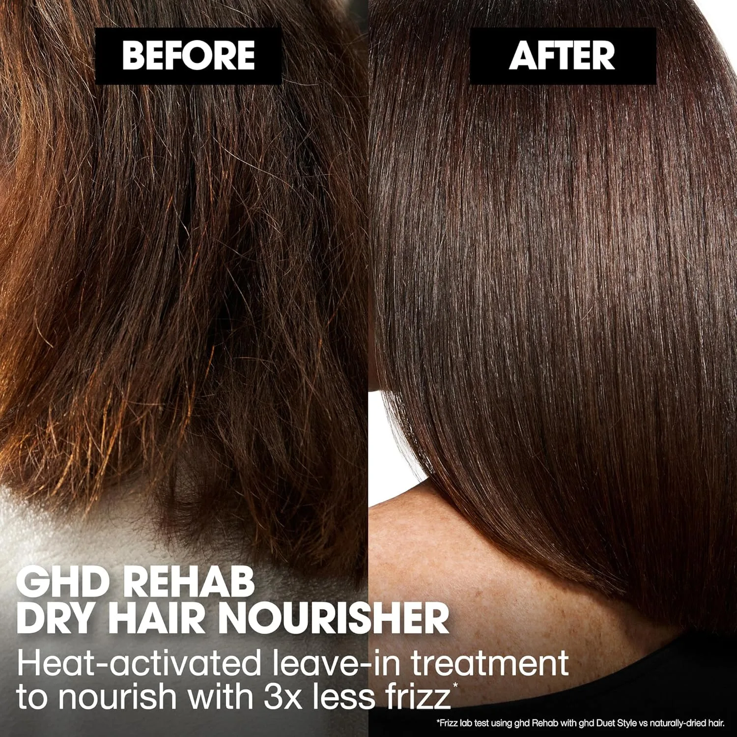 Несмываемый кондиционер для волос ghd Rehab улучшает состояние волос во время сушки и укладки, обеспечивая безупречный результат без смывания и выдержки., black — фото 2