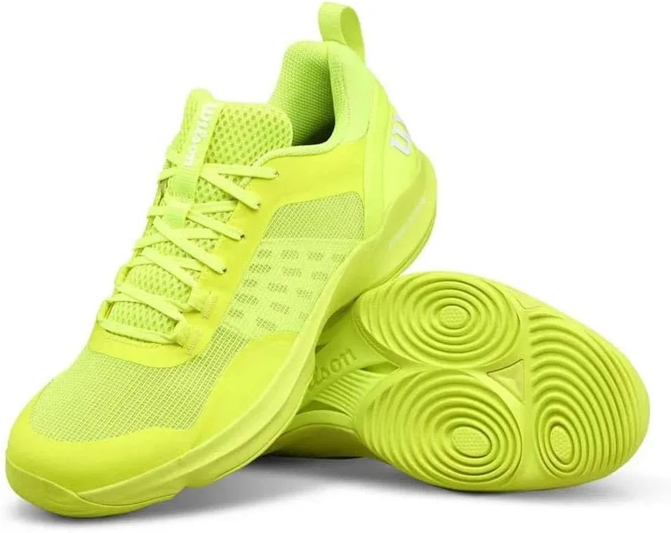 Мужские кроссовки для падела Wilson Hurakn Pro V2, Safety Yellow White — фото 4
