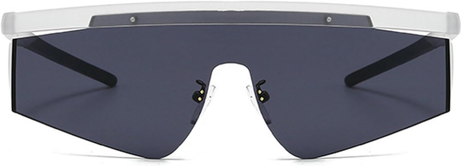 

Большие ретро-солнцезащитные очки-пилот для женщин, модные, с защитой от УФ-излучения, трендовые солнцезащитные очки в крупной оправе для женщин 2025 года mincl, Clear Black