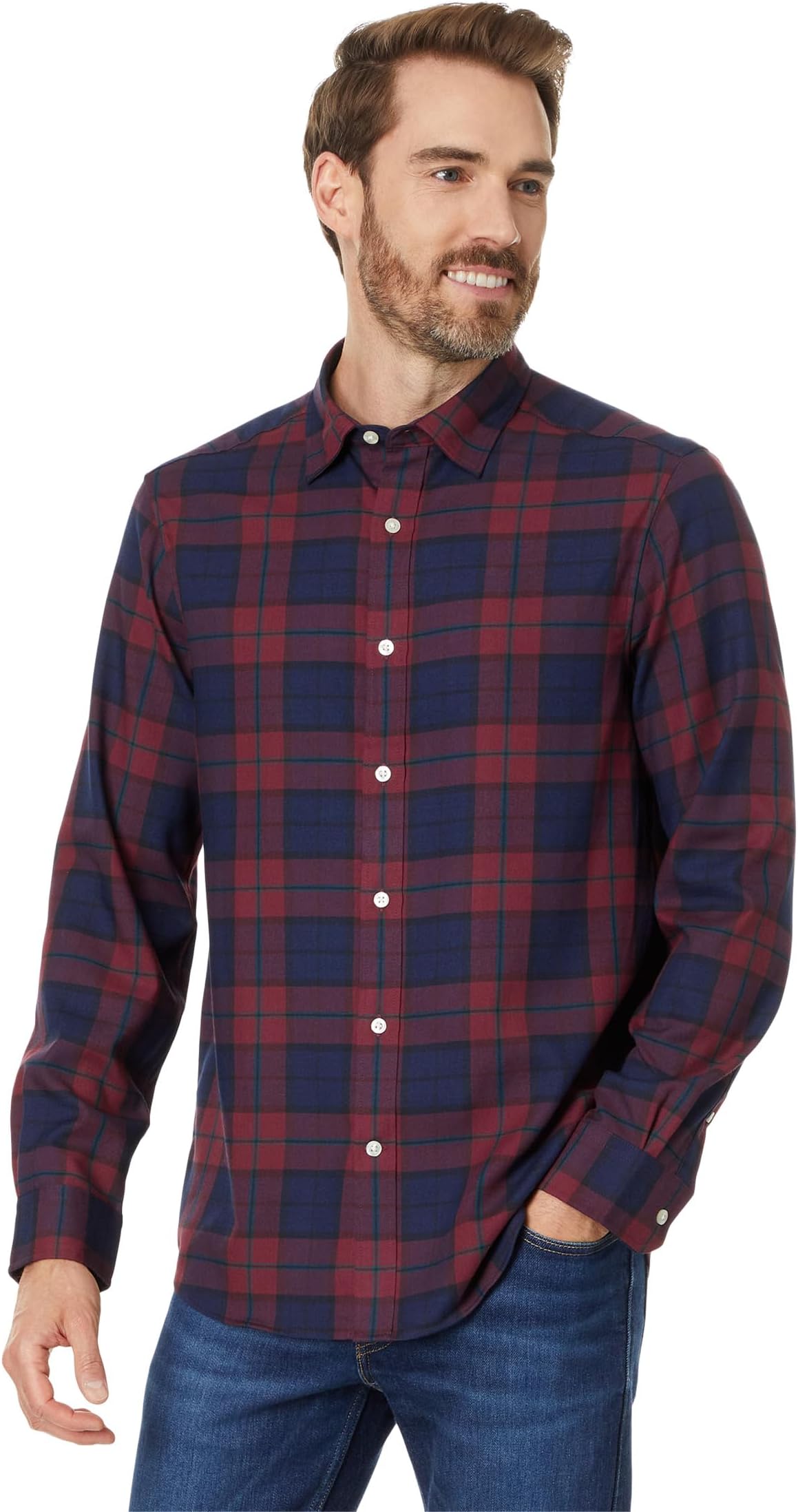 

Рубашка Vineyard Vines OTG Brushed Twill Shirt, цвет Crimson PLD