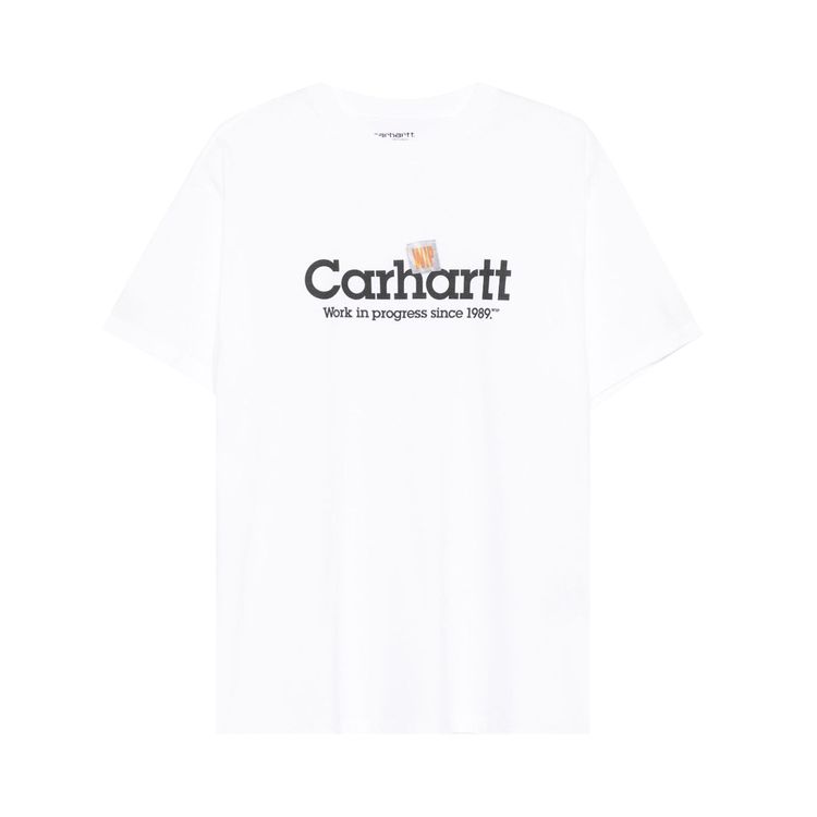 

Футболка Carhartt WIP Short-Sleeve Label Script T-Shirt 'White', белый