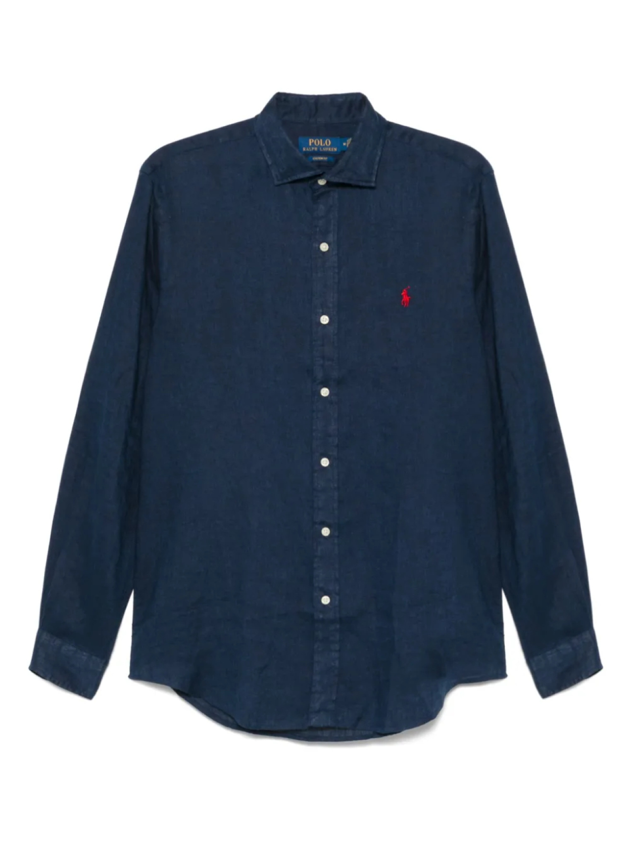 

Льняная рубашка Polo Ralph Lauren, синий