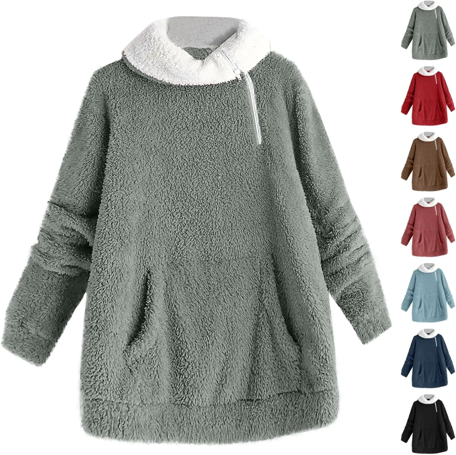 

Толстовка Sherpa для женщин с капюшоном и молнией GOHRSHA