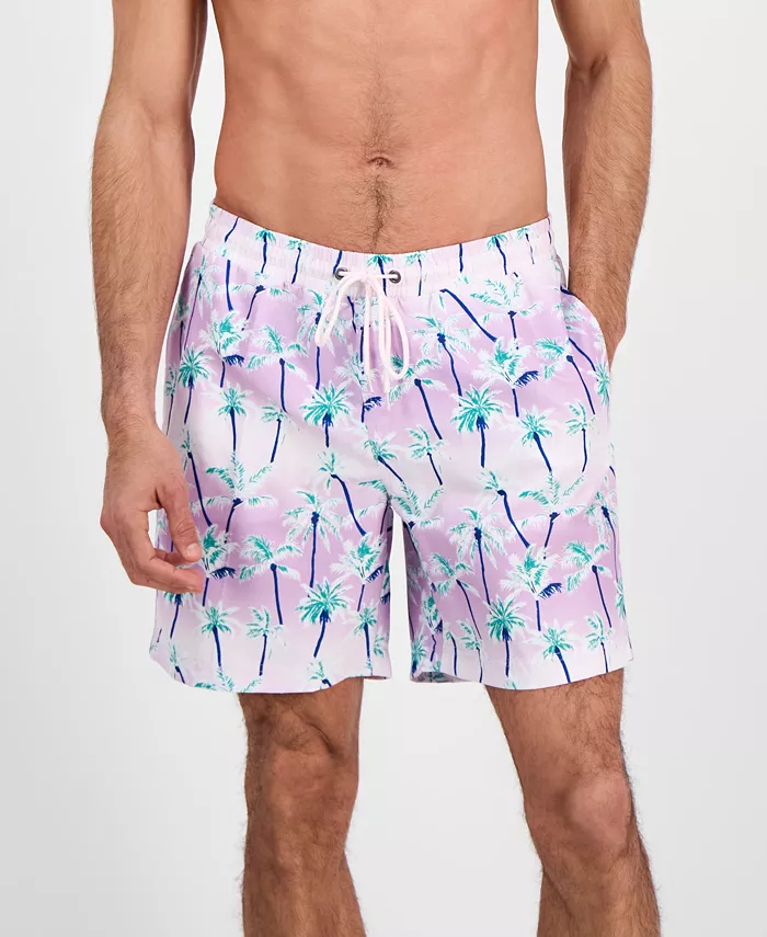 

Мужские плавки Aqua Palm Tree на завязках, 7" Club Room, фиолетовый