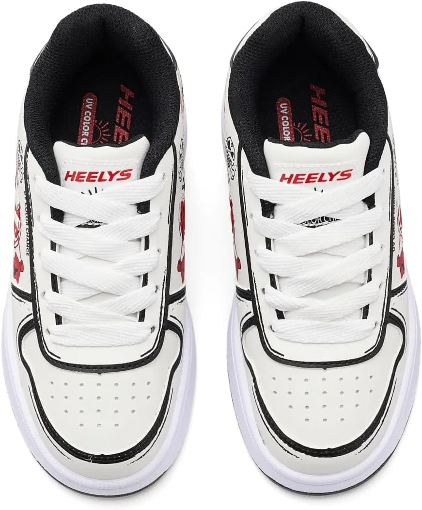 Кроссовки на колесиках HEELYS, белый/черный/красный — фото 2