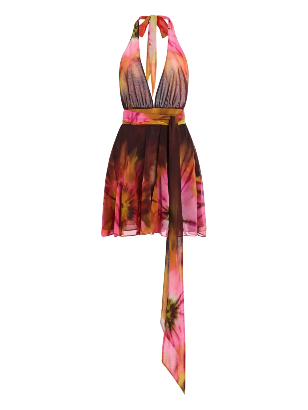 

Мини-платье Briola с V-образным вырезом Retrofete, коричневый