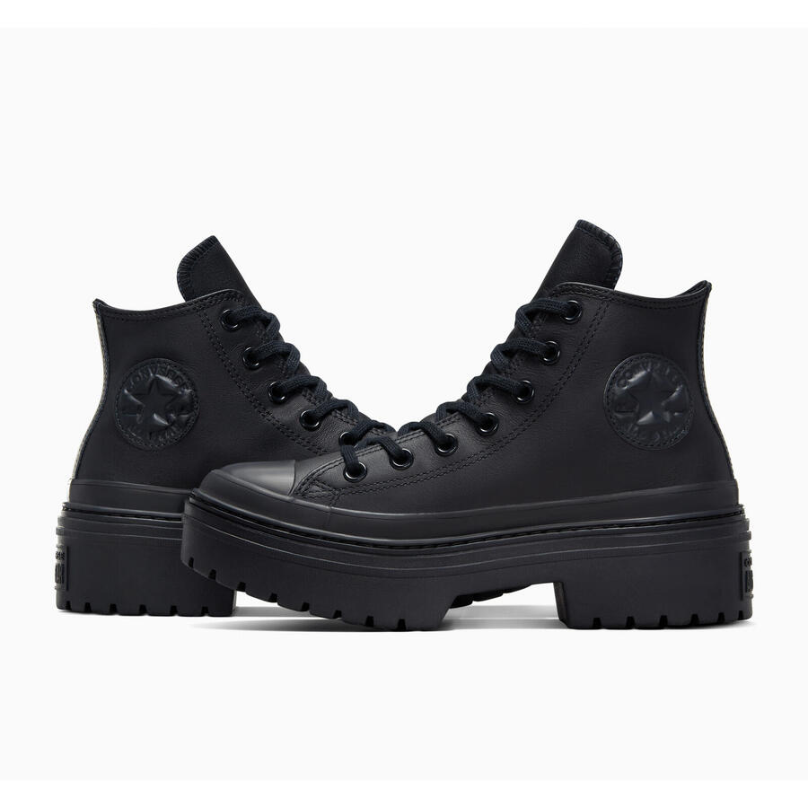 Кроссовки Converse Chuck Taylor All Star с рифленым каблуком, черные, женские — фото 4