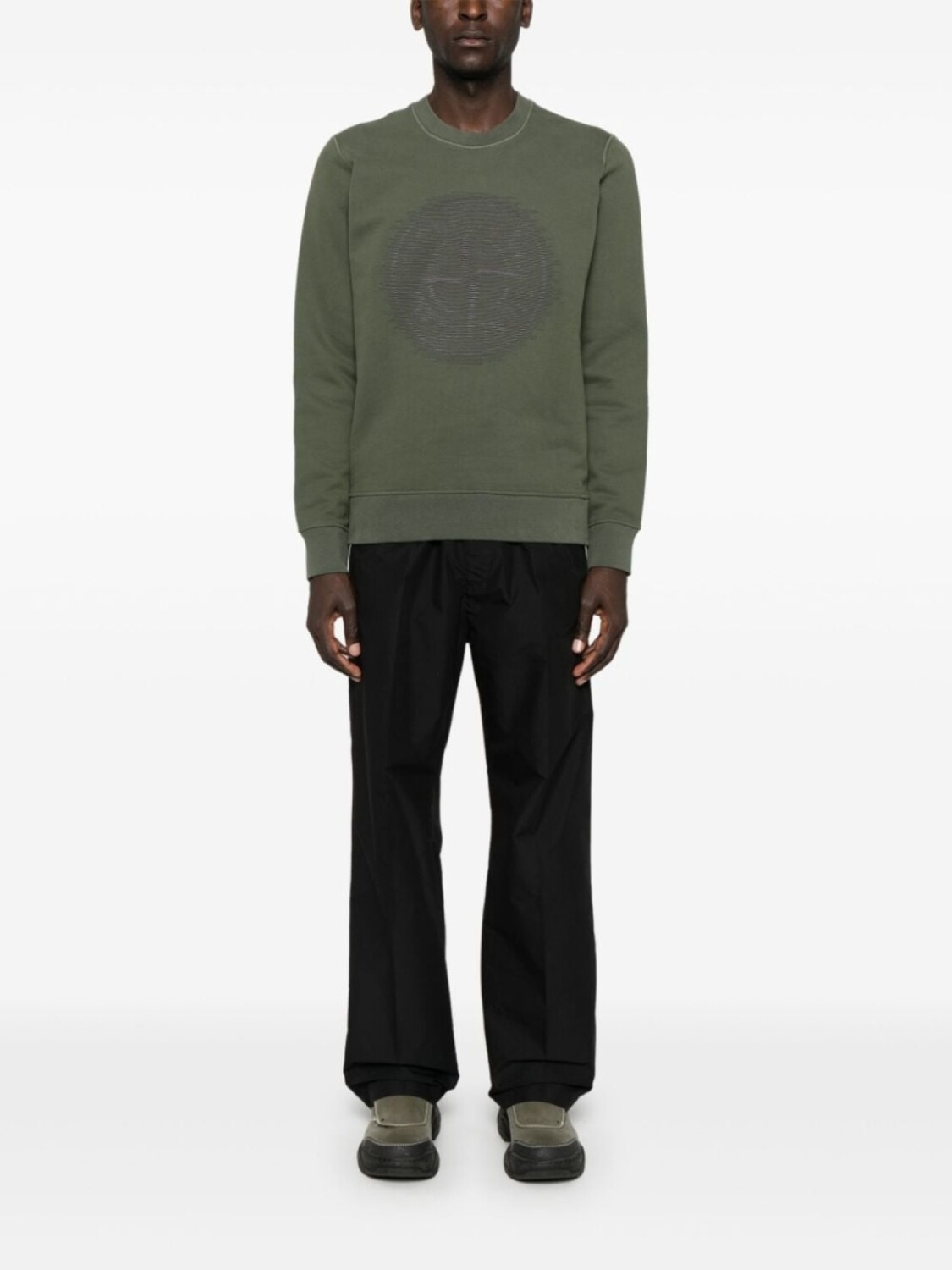 Stone Island толстовка из органического хлопка, зеленый — фото 2