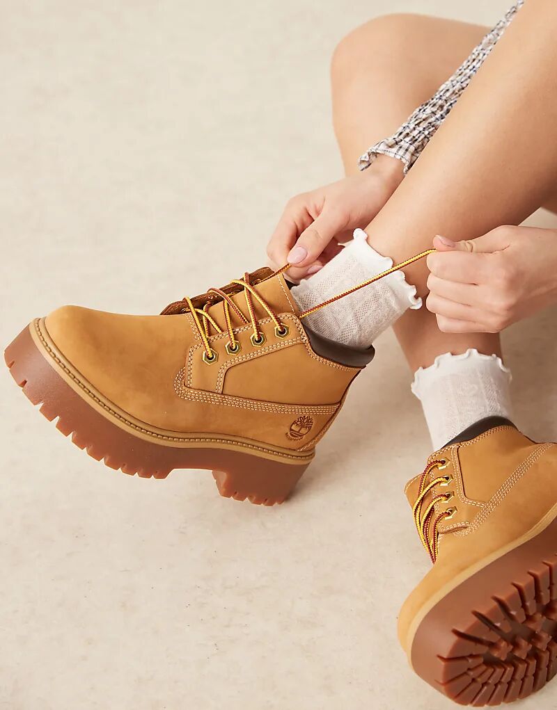 Ботинки Timberland Stone Street Nellie на платформе, корчиневый — фото 4