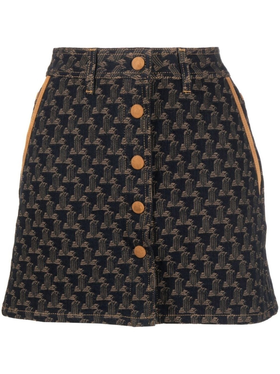 

Lanvin джинсовая рубашка с жаккардовым логотипом, синий