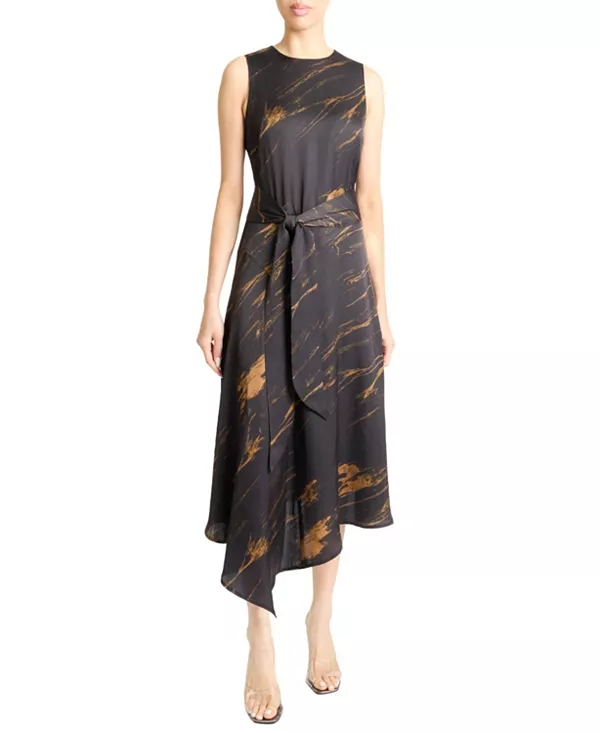 

Платье-Миди без рукавов Cecilia из абстрактного крепа Santorelli, мультиколор