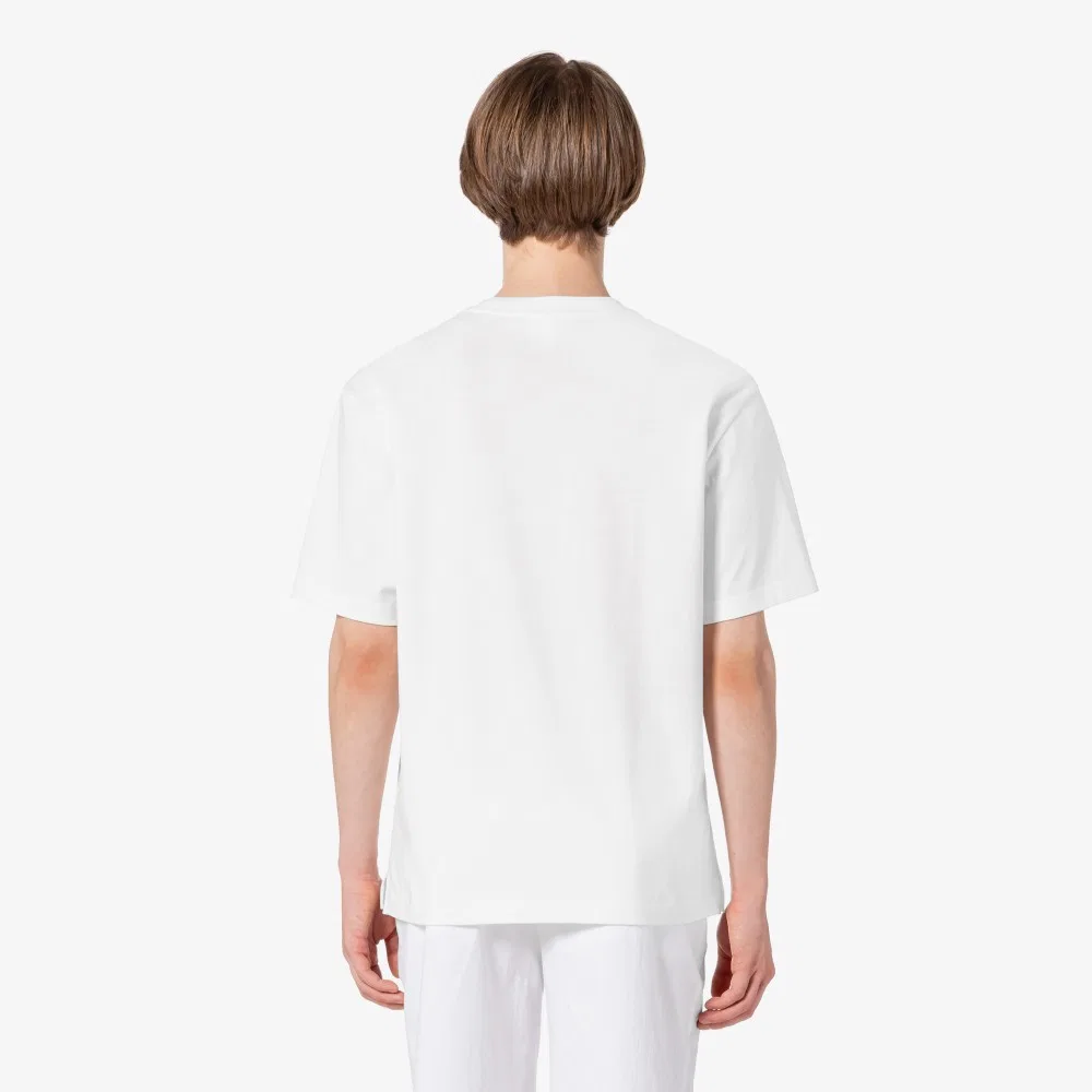 Мужская футболка Lacoste TH258E-55G, с карманом, цвет айвори — фото 4