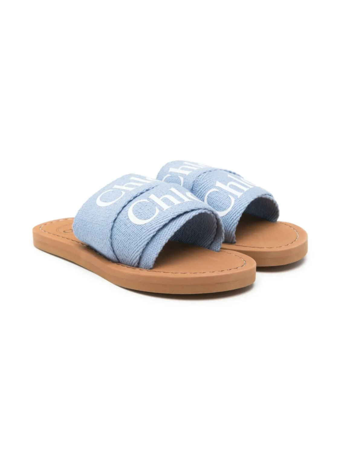 

Детские слайдеры с логотипом Chloé Kids, синий