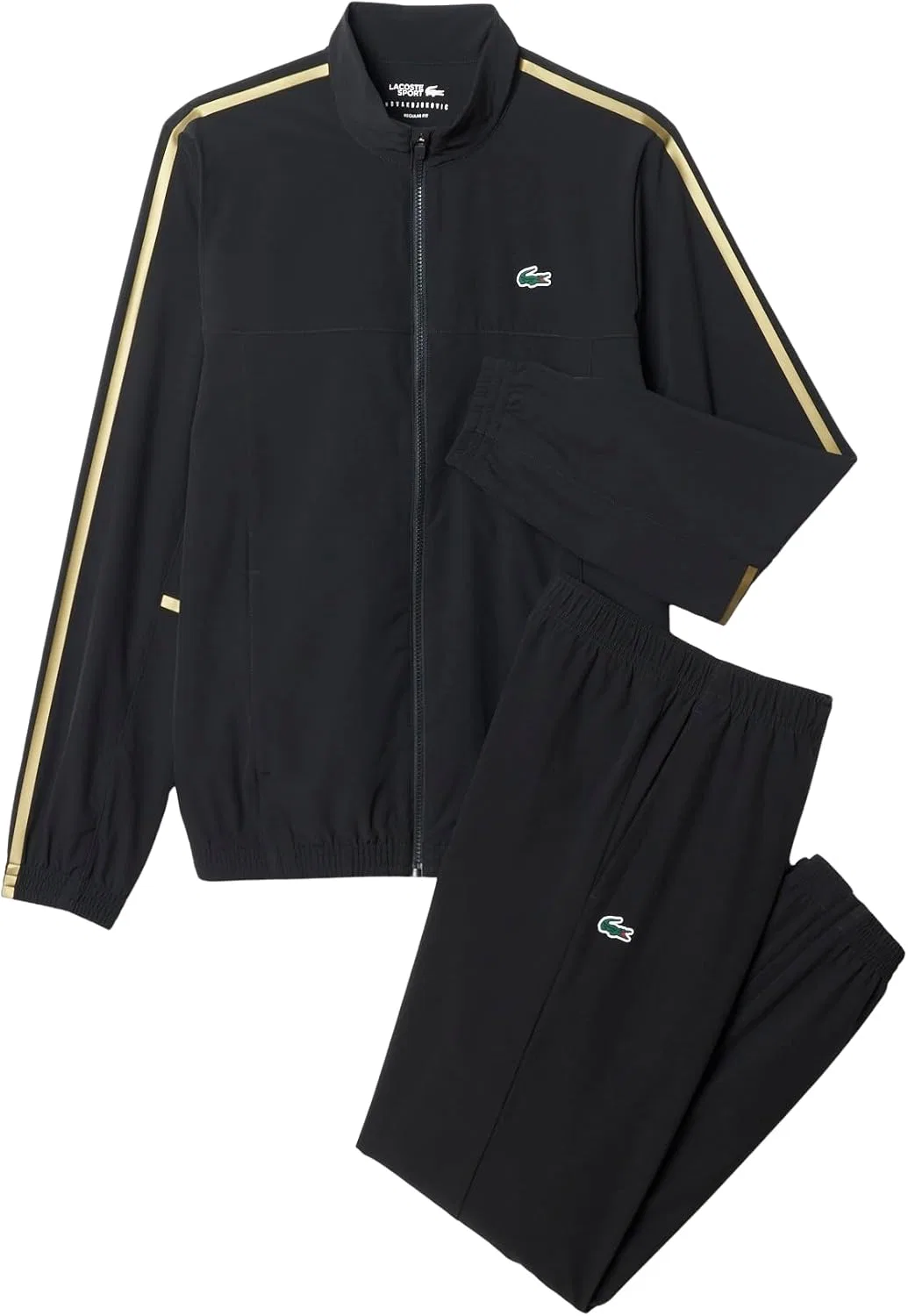 Мужской теннисный спортивный костюм Lacoste X Новак Джокович, черный