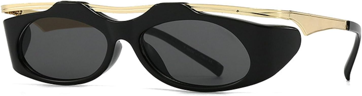 

Овальные солнцезащитные очки в маленькой оправе для женщин, модные прямоугольные солнцезащитные очки для женщин, тренды лета, уникальные очки для мужчин, N47 mincl, Black