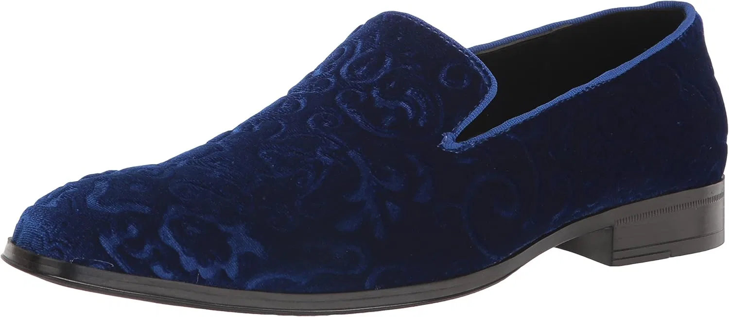 Туфли Stacy Adams Herren Saunders Velours-schlupfschuhSlipper, Royal
