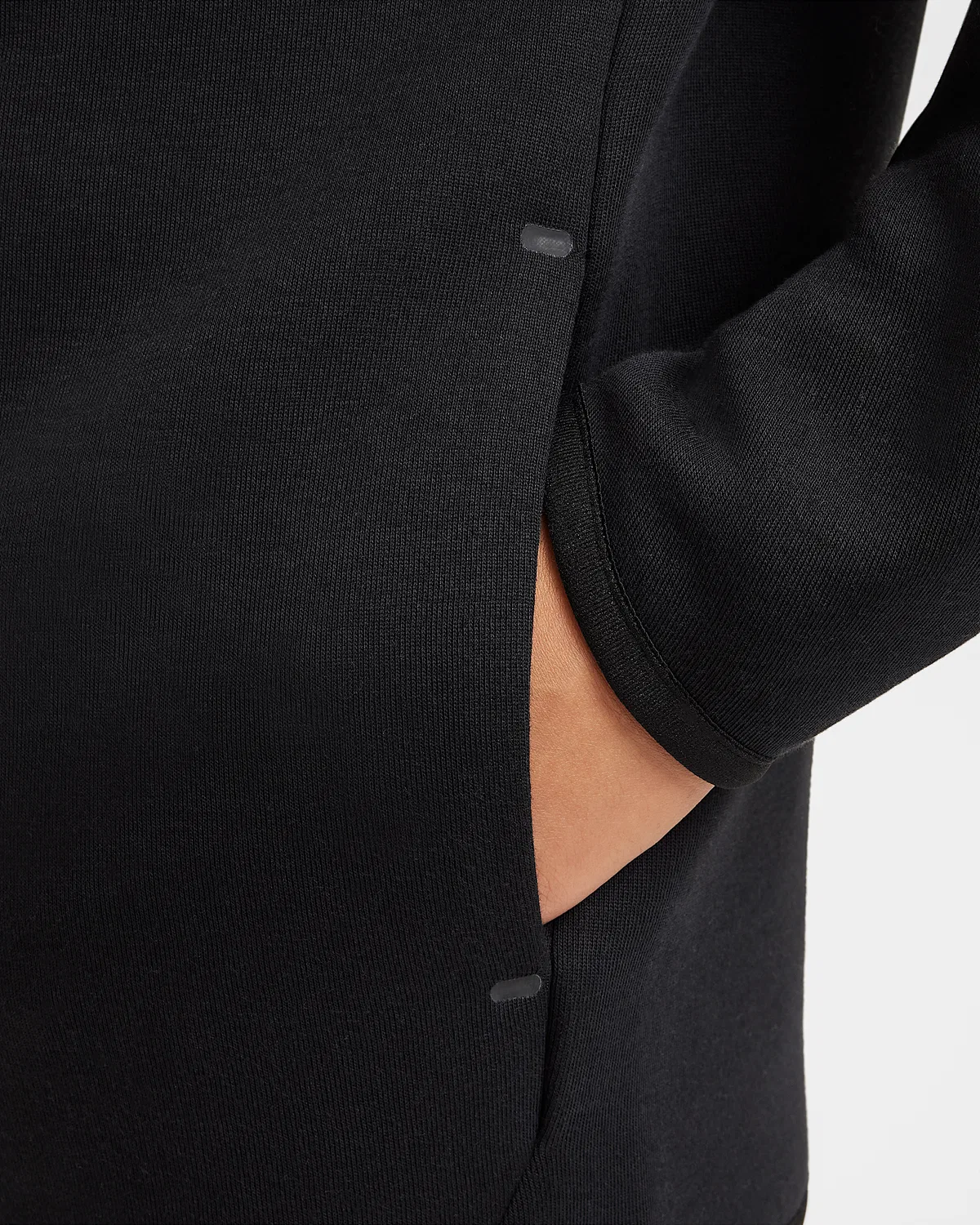 Детская худи Nike Sportswear Tech Fleece на молнии, Black/Black/Black/Black — фото 4