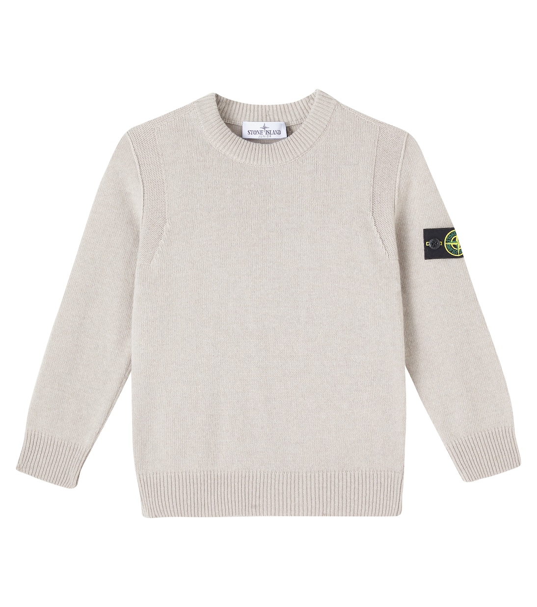 

Свитер Compass из смеси шерсти и кашемира Stone Island Junior, песочный