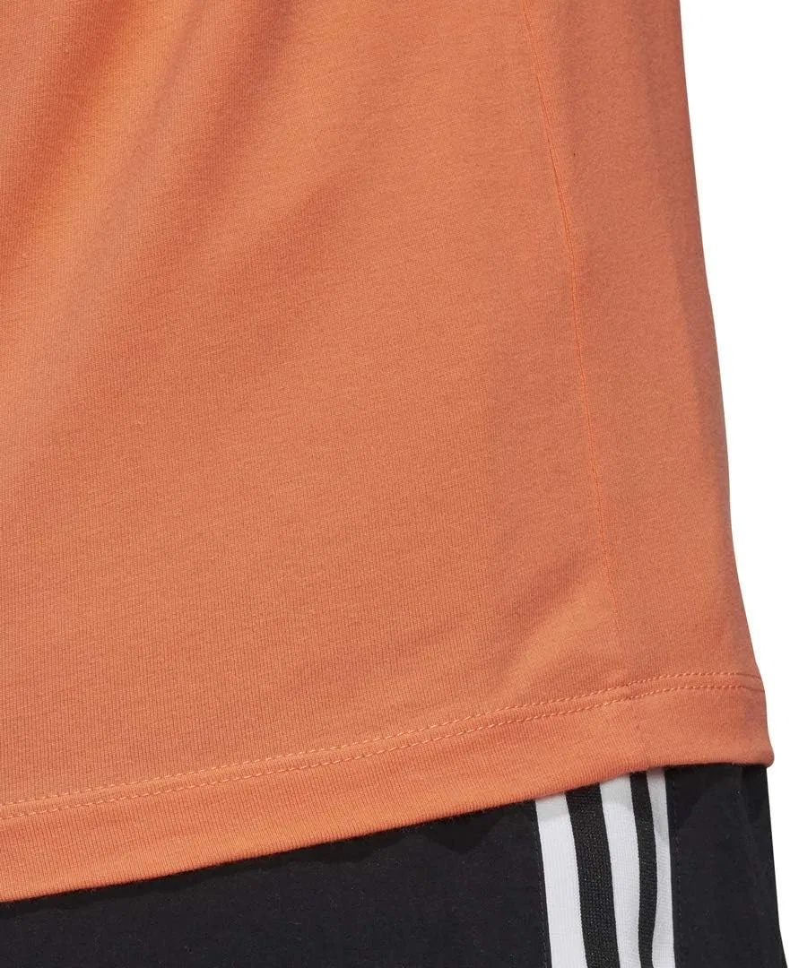 Футболка с принтом Trefoil, adidas, Semi Coral/White — фото 4