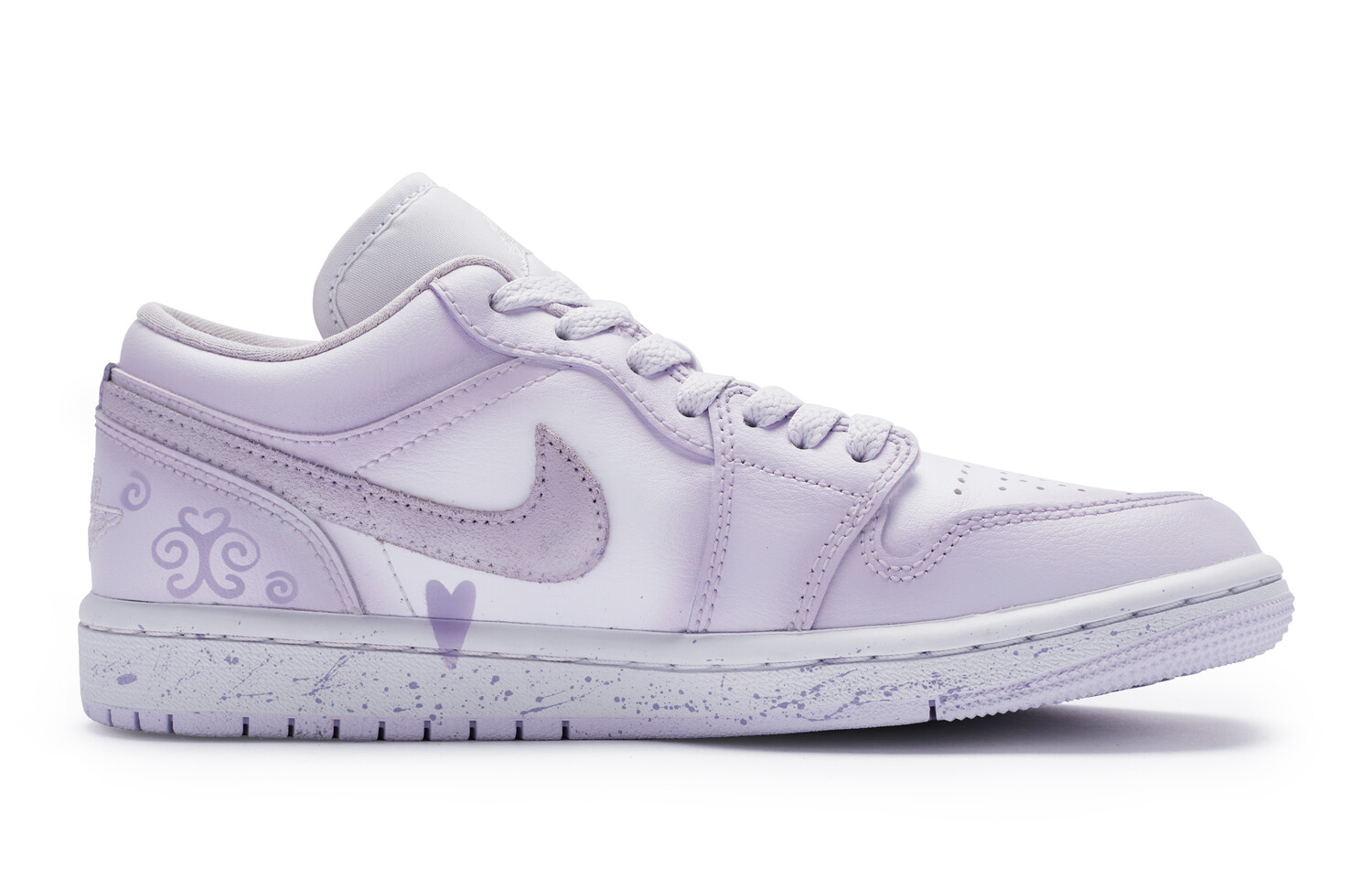 Кроссовки Air JORDAN 1 Vintage Basketball Shoes Women's Low-Top White Purple — фото 2