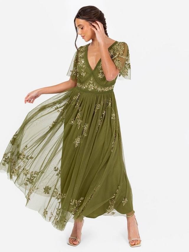 

Платье миди с цветочной отделкой Maya Deluxe