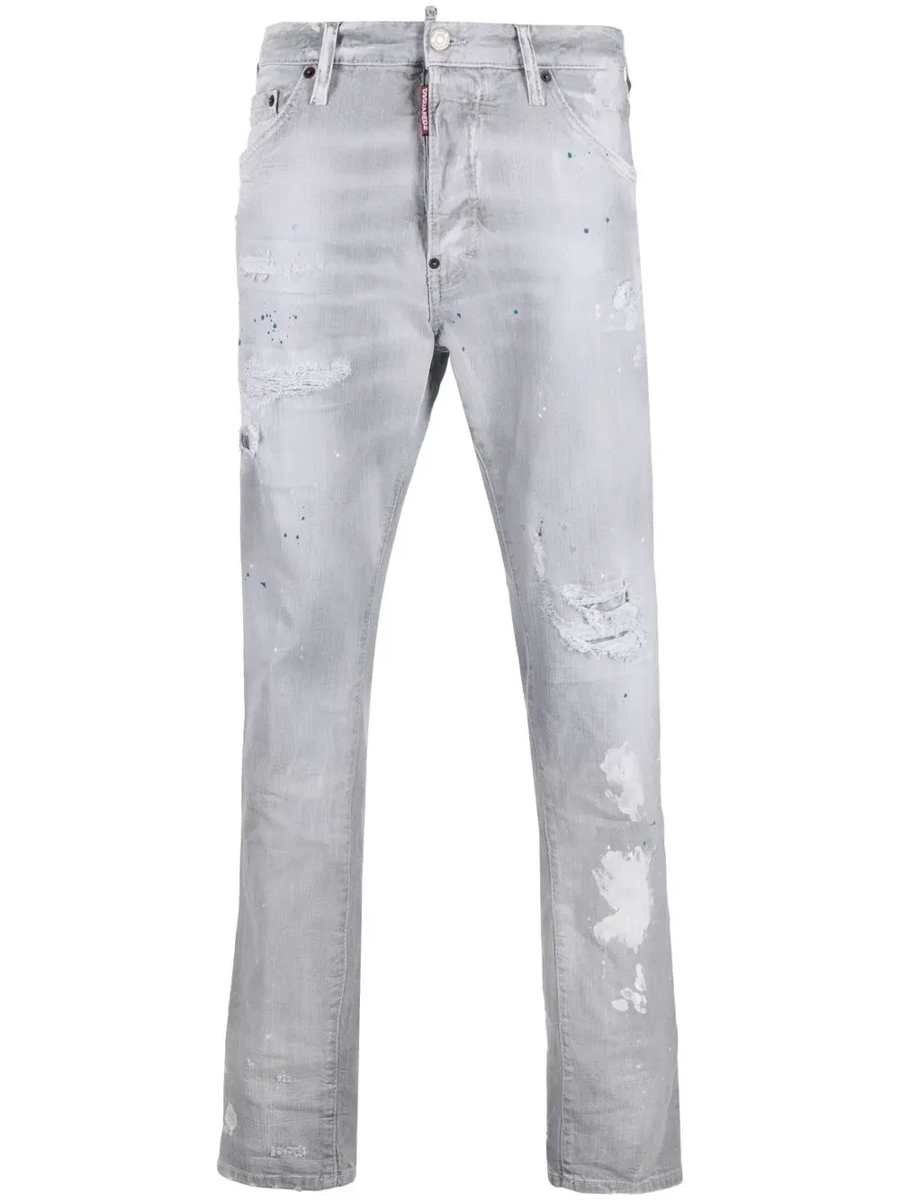 Джинсы с прорезями DSQUARED2, серый