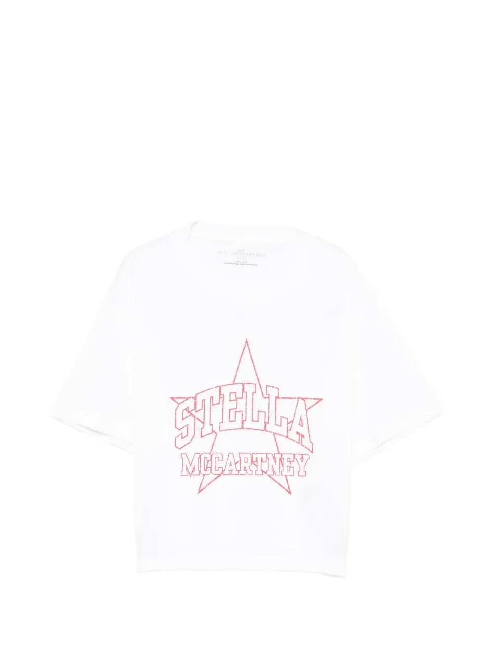 Футболка со звездообразным принтом с логотипом Stella McCartney Kids, белый