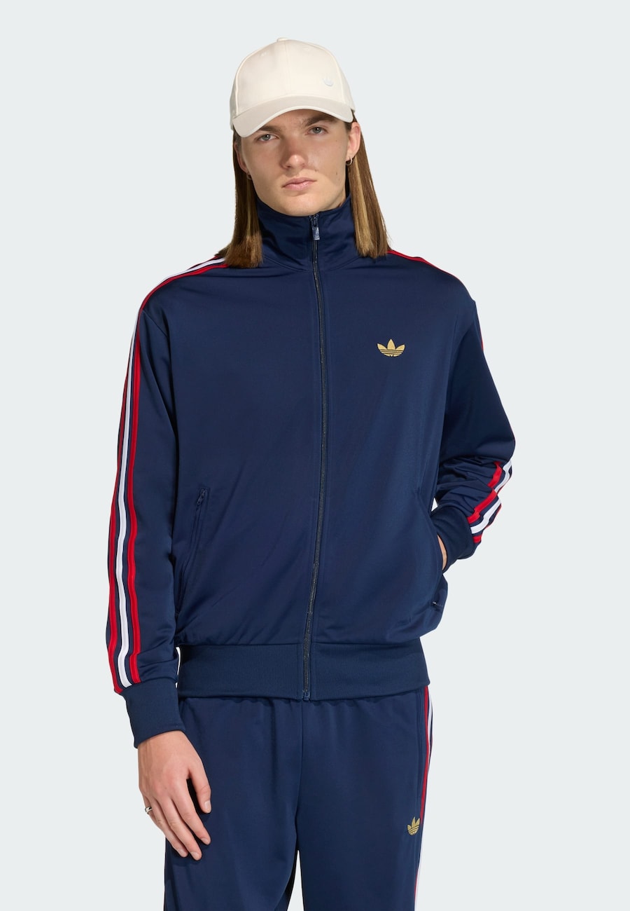 Толстовка с капюшоном на молнии ADIDAS ORIGINALS Firebird, темно-синий — фото 2