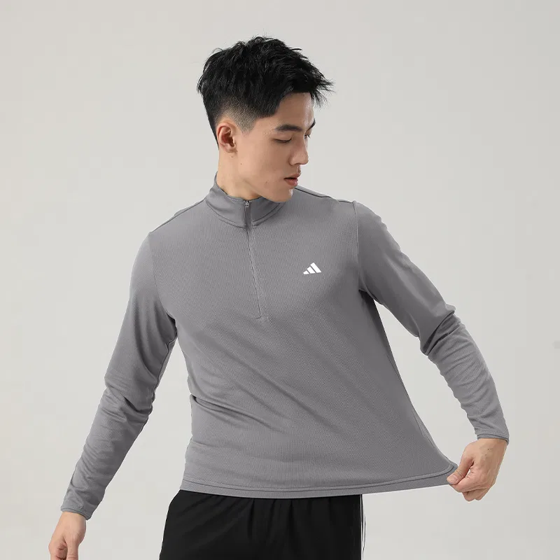 Футболка с длинным рукавом мужская Gray Adidas — фото 4