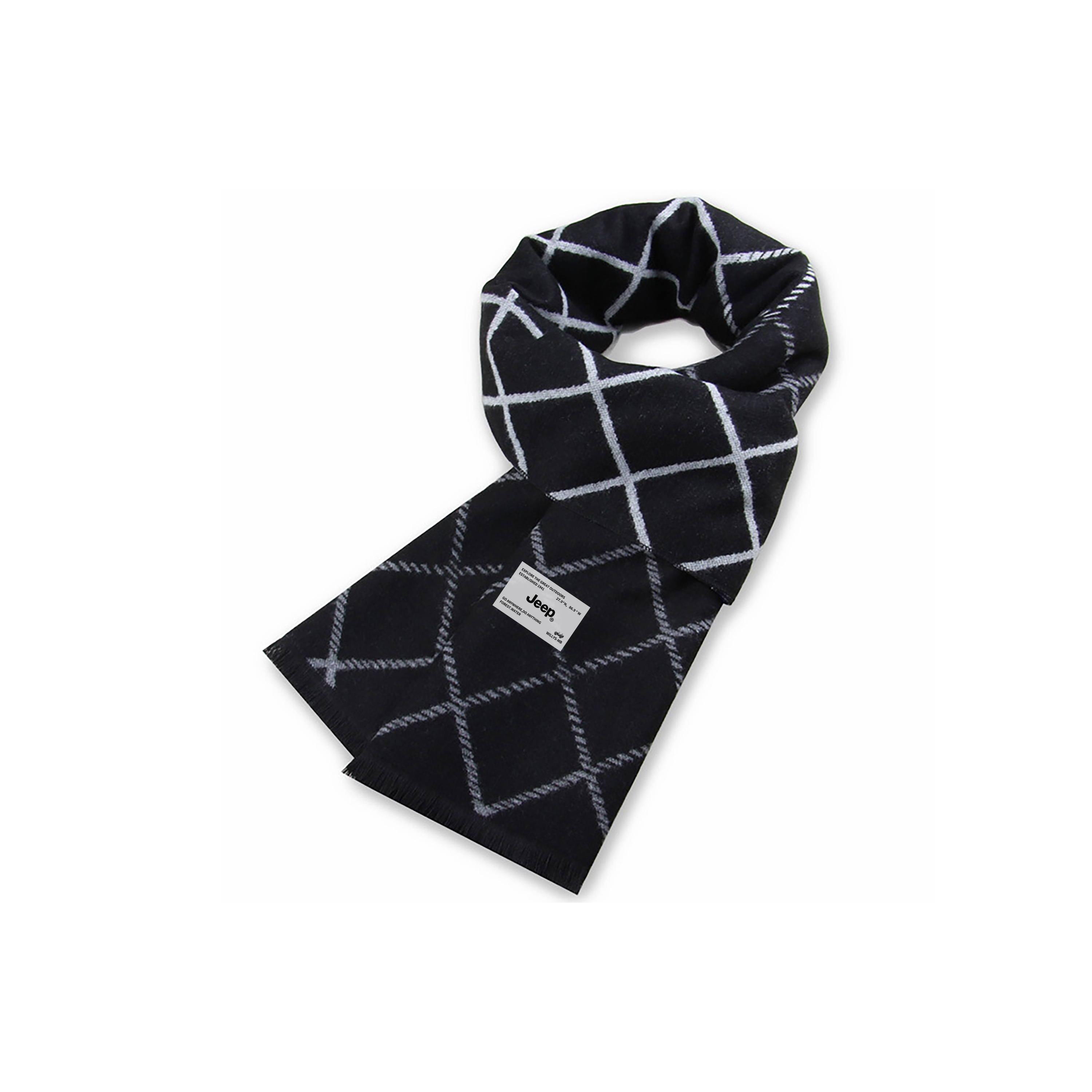 

Шарф из полиэстера Unisex Jeep, черный