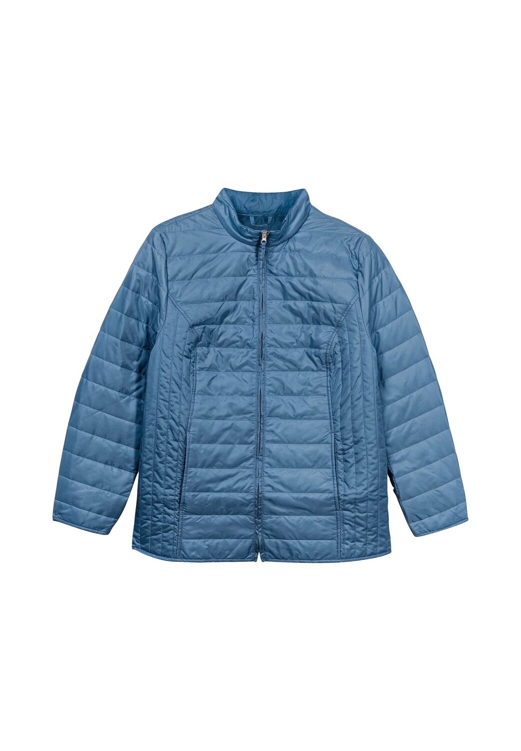 

Стеганая куртка на переходный период, с воротником стойкой sheego, цвет Jeansblau