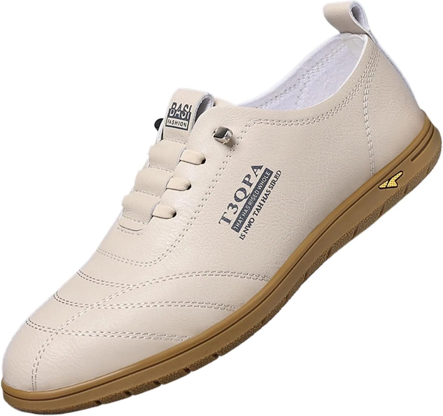 Мокасины мужские кожаные дышащие, Loafers & Slip-Ons, Beige JSDWNDO