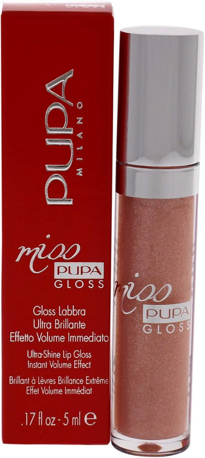 Блеск для губ Miss Pupa Gloss 102 Sexy Skin, PUPA, 1 шт, 0.01 кг