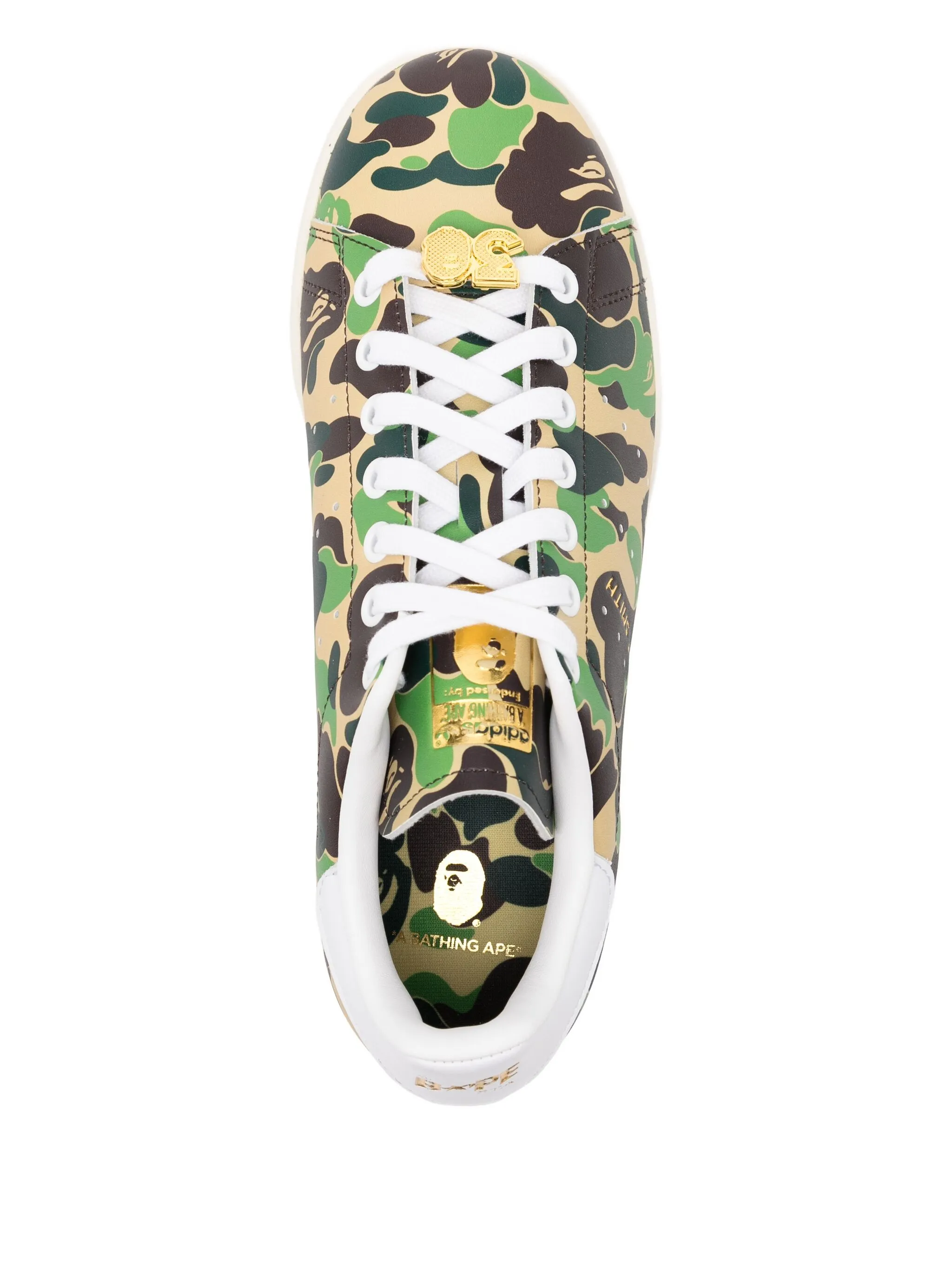 Кроссовки Stan Smith из коллаборации с Adidas A Bathing Ape, зеленый — фото 4