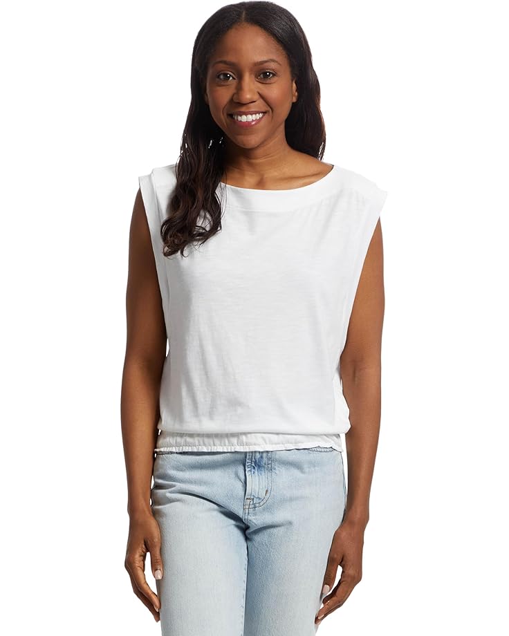 

Топ Lilla P Elastic Hem Boatneck Top, белый
