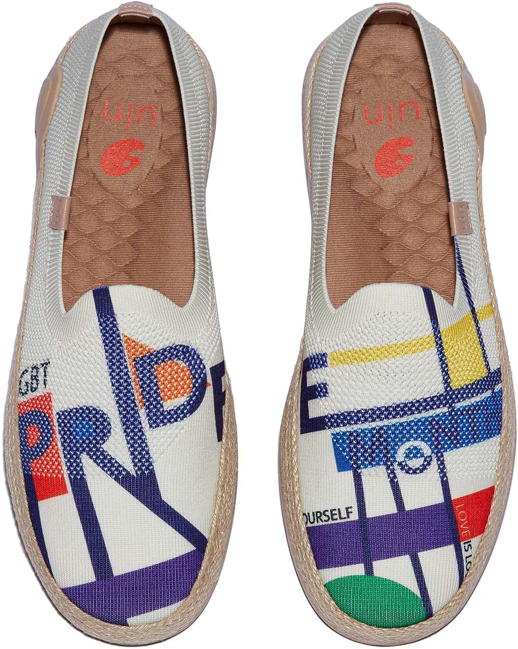 

Мужские эспадрильи UIN Slip Ons- легкие прогулочные повседневные лоферы, удобные, с ручной росписью, серия Marbella, Marbellaⅱ-proud of Love 3